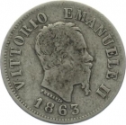 Italien 50 Centesimi 1863 - Vittorio Emanuele II.